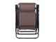 Garden Beach Deck Chair Folding Sunbed with Headrest and Cup Holder, Brown