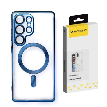 Wozinsky Electroplated Case with MagSafe for Samsung Galaxy S25 Ultra, Blue
