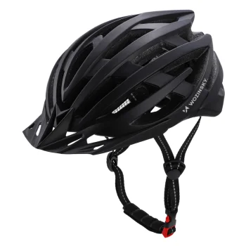 Wozinsky MTB Bike Helmet with Removable Visor & USB Light Size M - Black