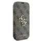 Apple iPhone 16 Pro 6.3\" Guess 4G Metal Logo Book Case Cover, Brown