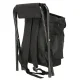 Folding fishing camping chair with backpack 10L black