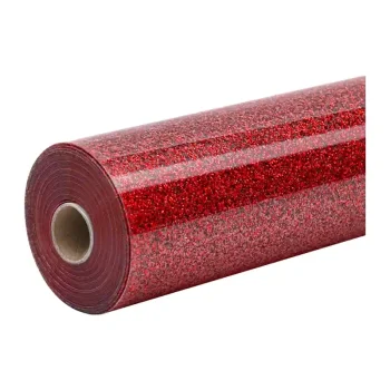 HTVRONT Glitter Heat Transfer Film KZ-SGH-1905-2USH, 30.5 cm x 90 cm, Red