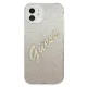 Guess iPhone 12 mini Case Glitter Gradient Script, Gold