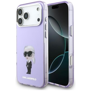 Karl Lagerfeld IML Aquarelle Karl & Choupette & Logo MagSafe Phone Case Cover iPhone 17 Pro Max - Purple