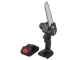 Compact cordless mini chainsaw 4 inch, black