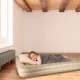Kids Inflatable Air Mattress Bed with Pump, 140x90 cm, Light Grey