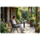 Sofotel So-983 Folding Garden Chairs, Set of 2, Black