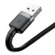 Baseus Cafule USB to Apple iPhone Lightning Data Charging Cable 2.4A, 1m, Black + Grey | Провод для...