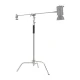 NEEWER SC320 320 cm Stainless Steel C-Stand with Boom Arm, Silver