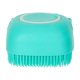 Silicone Pet Bath Brush with Shampoo Dispenser for Dogs and Cats, Mint