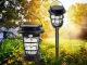 LED Solar Camping and Garden Lantern with Motion and Dusk Sensor, USB, Black