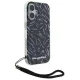 Karl Lagerfeld iPhone 16 Case Zebra With Cord, Purple