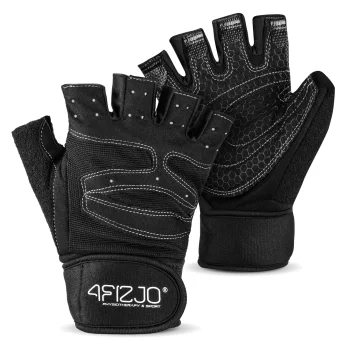 4FIZJO Training Gloves with Wrist Wrap XL, Black