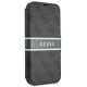 Apple iPhone 13 mini 5.4\" Guess 4G Stripe Book Case Cover (GUBKP13S4GDGR), Grey