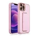 Phone Case for iPhone 13 Pro Max with Foldable Kickstand, Pink