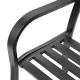 Bauerkraft G-414 Garden Bench with Backrest, Steel/Cast Iron, Black
