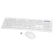 Rebeltec WHITERUN Wireless Keyboard and Mouse Set, White