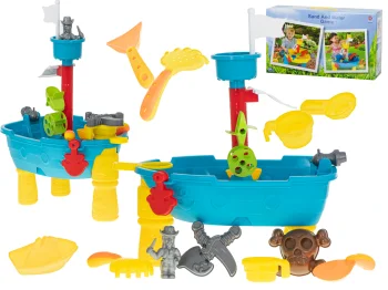 Kids Water and Sand Table Pirate Ship, 25 Pieces