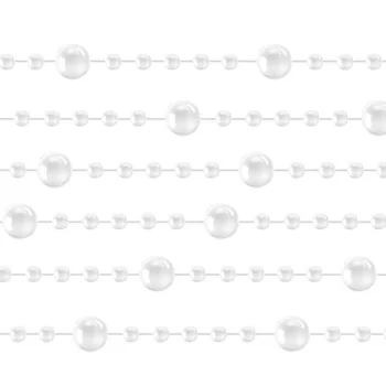 Ruhhy 22499 Christmas Tree Pearl Garland 5m, White