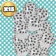 Bakalu Transparent Balloons with Black Dots, 15 pcs