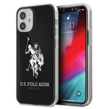 Apple iPhone 12 mini 5.4'' US Polo Shiny Big Logo Case Cover (USHCP12STPUHRBK), Black