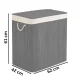 Massido 150 L Bamboo Laundry Basket with 3 Compartments and Lid