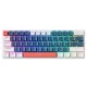 Machenike K500-B61 Wired Mechanical Gaming Keyboard, Blue and White