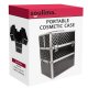 Soulima 00022529 XL Cosmetic Train Case, Black/Silver