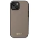 DKNY Grained Metal Logo MagSafe Case for iPhone 15 - Beige