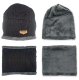 Unisex Winter Set Hat and Snood Scarf, Black