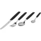 Victorinox Swiss Modern Cutlery Set, 24-Piece, Black