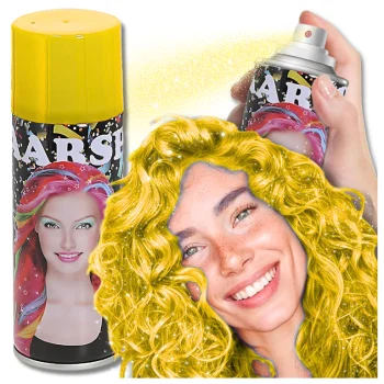 Bakalu Glitter Hair Color Spray, Yellow, 250 ml