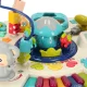 Bibi-inn Educational Interactive Activity Table with Piano and Drums, Blue