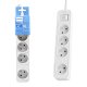 Philips 4 Outlet Power Strip 1.5m 10A European Type E Plug, white