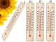 Wood home thermometer indoor outdoor