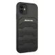 Mercedes iPhone 11 Case Leather Debossed Lines, Black