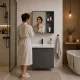 ModernHome Wall-Mounted Bathroom Cabinet with Sink and Mirror