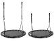 Kids Garden Hanging Swing \"Stork Nest\" 120-180 cm, Black