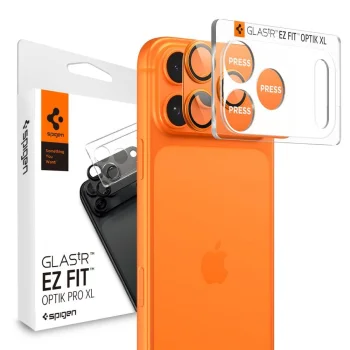 Spigen Optik Pro XL Camera Lens Protector for iPhone 17 Pro Max, Orange
