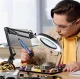 Cosmetic LED Desk Lamp with 3x Magnifier Black
