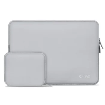 Tech-Protect Neoslim 13-14" Laptop Bag with Accessory Pouch, Gray