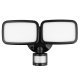 Maclean MCE524 B LED Wall Lamp with PIR Sensor, 20W, 1500lm, IP65, 4000K, Black