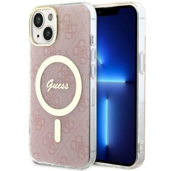 Apple iPhone 14 Plus 6.7'' Guess 4G MagSafe Case Cover (GUHMP14MH4STP), Pink | Telefona Maciņš Vāks Apvalks Bampers