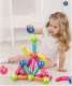 Educational Kids Magnetic Construction Sticks Blocks, 64 elem.