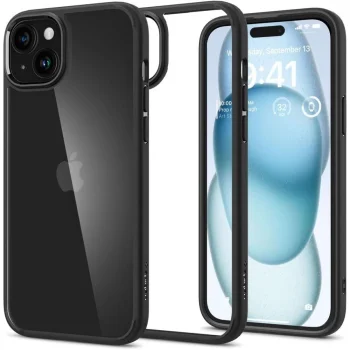 Spigen iPhone 15 Case Ultra Hybrid, Matte Black