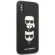 Karl Lagerfeld Saffiano Karl&Choupette Head Case for iPhone XS Max - Black