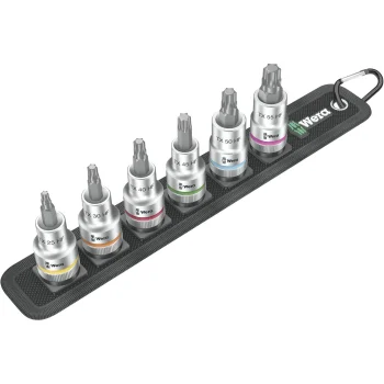 Wera Belt C 3 TORX HF Zyklop 1/2" Drive Bit Socket Set, 6 Pieces