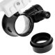 Head Magnifier Glasses with LED Light for Close Work 8x 23x, black and white