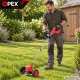 Cordless Grass Trimmer OPEX TOOLS OPX28025, 21V, 2x 1.5 Ah, with Wheels, Red/Black
