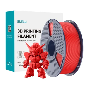 Sunlu PLA+ 2.0 3D Printer Filament 1.75mm, Red